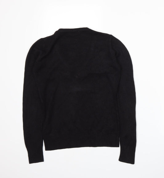 MK One Womens Black  Knit Pullover Jumper Size S
