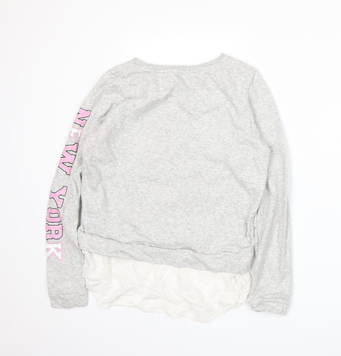 H&M Girls Grey   Pullover Sweatshirt Size 12-13 Years