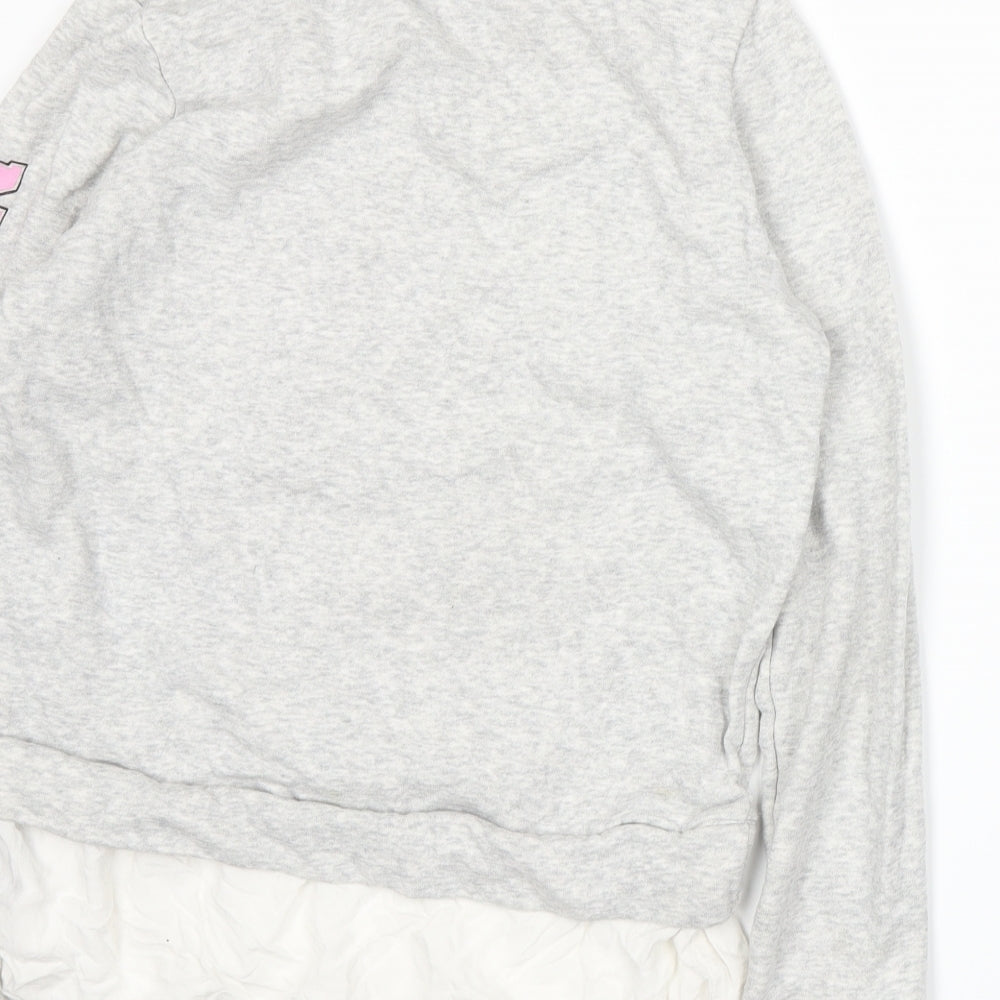 H&M Girls Grey   Pullover Sweatshirt Size 12-13 Years