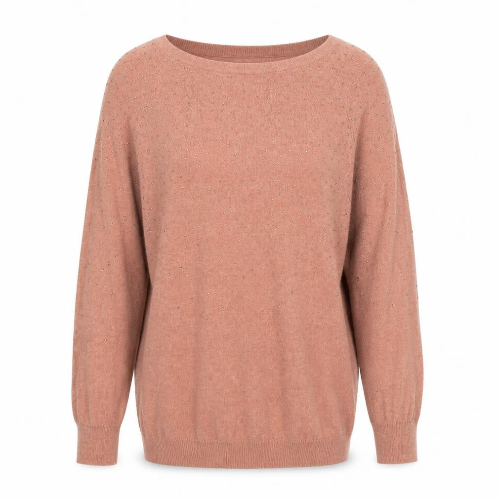 Front view of Next women’s orange knit jumper, size UK 10