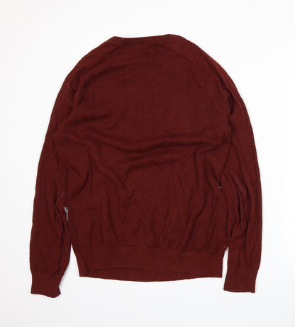 Back view of George women’s orange knit jumper, size M