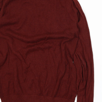 Brand and care label for George women’s orange knit jumper, size M