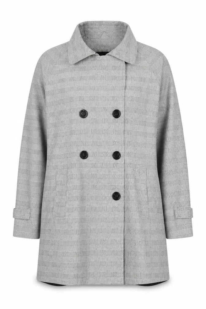 Front view of Yazz women’s grey jacket suit jacket, size UK 16