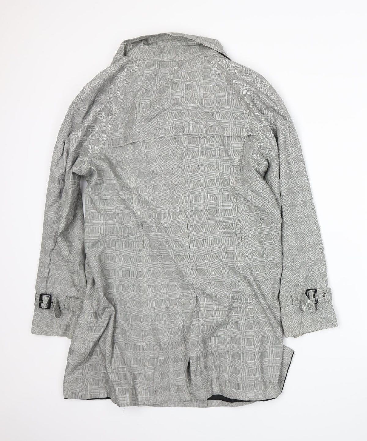 Back view of Yazz women’s grey jacket suit jacket, size UK 16