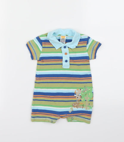 Mini Mode  Multicoloured Striped  Babygrow One-Piece Size 0-3 Months