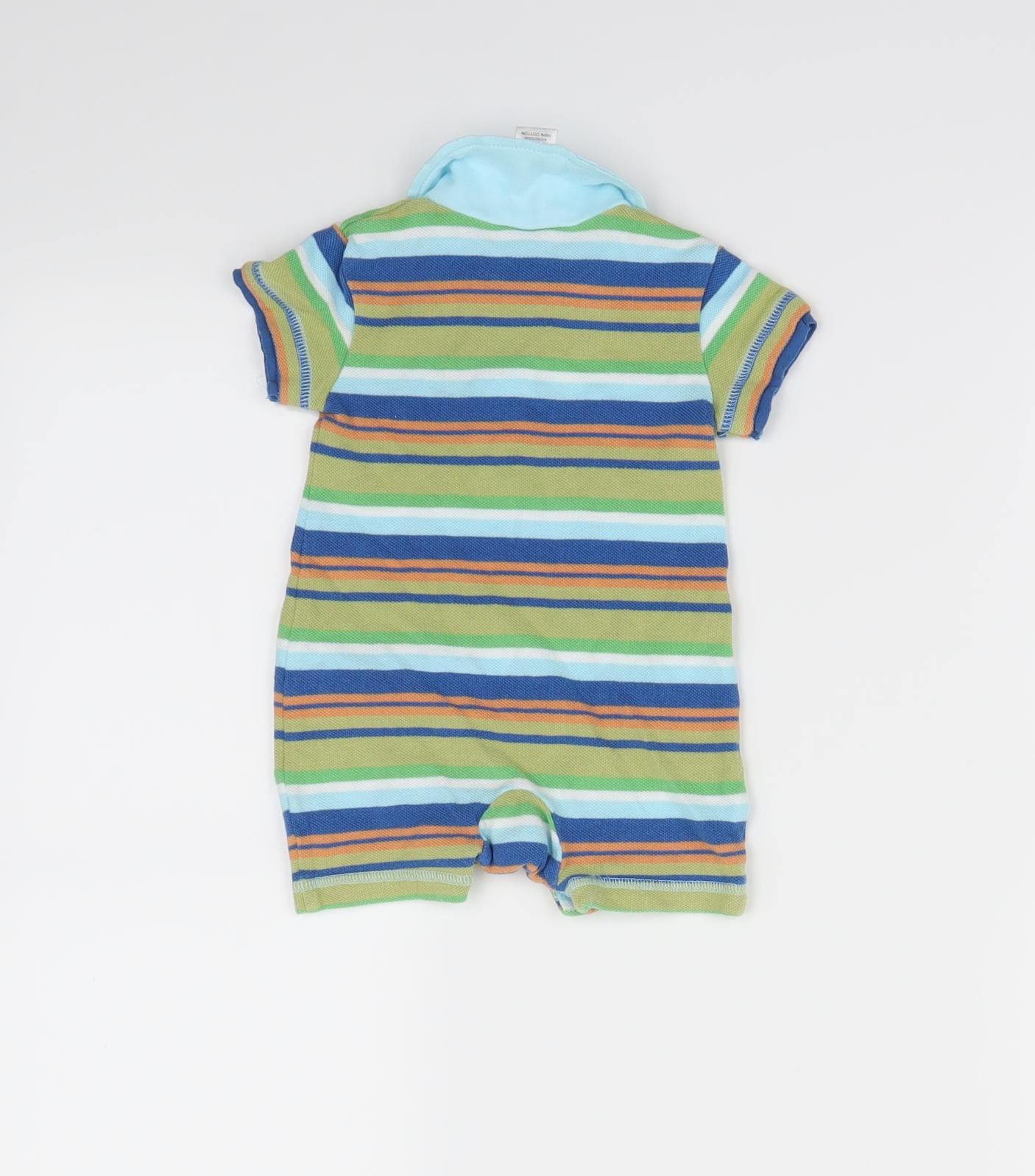 Mini Mode  Multicoloured Striped  Babygrow One-Piece Size 0-3 Months