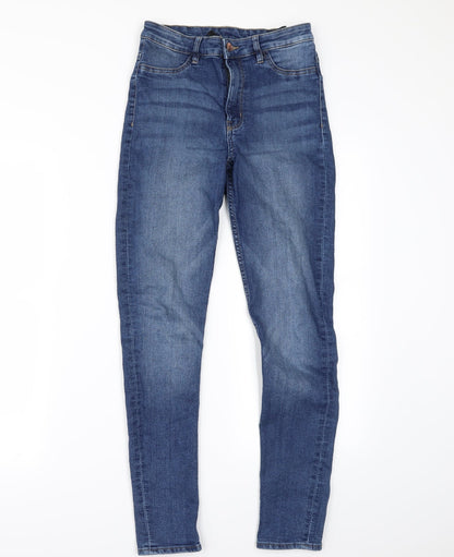 Womens UK Size 8 Divided Regular Fit Skinny Blue Jeans