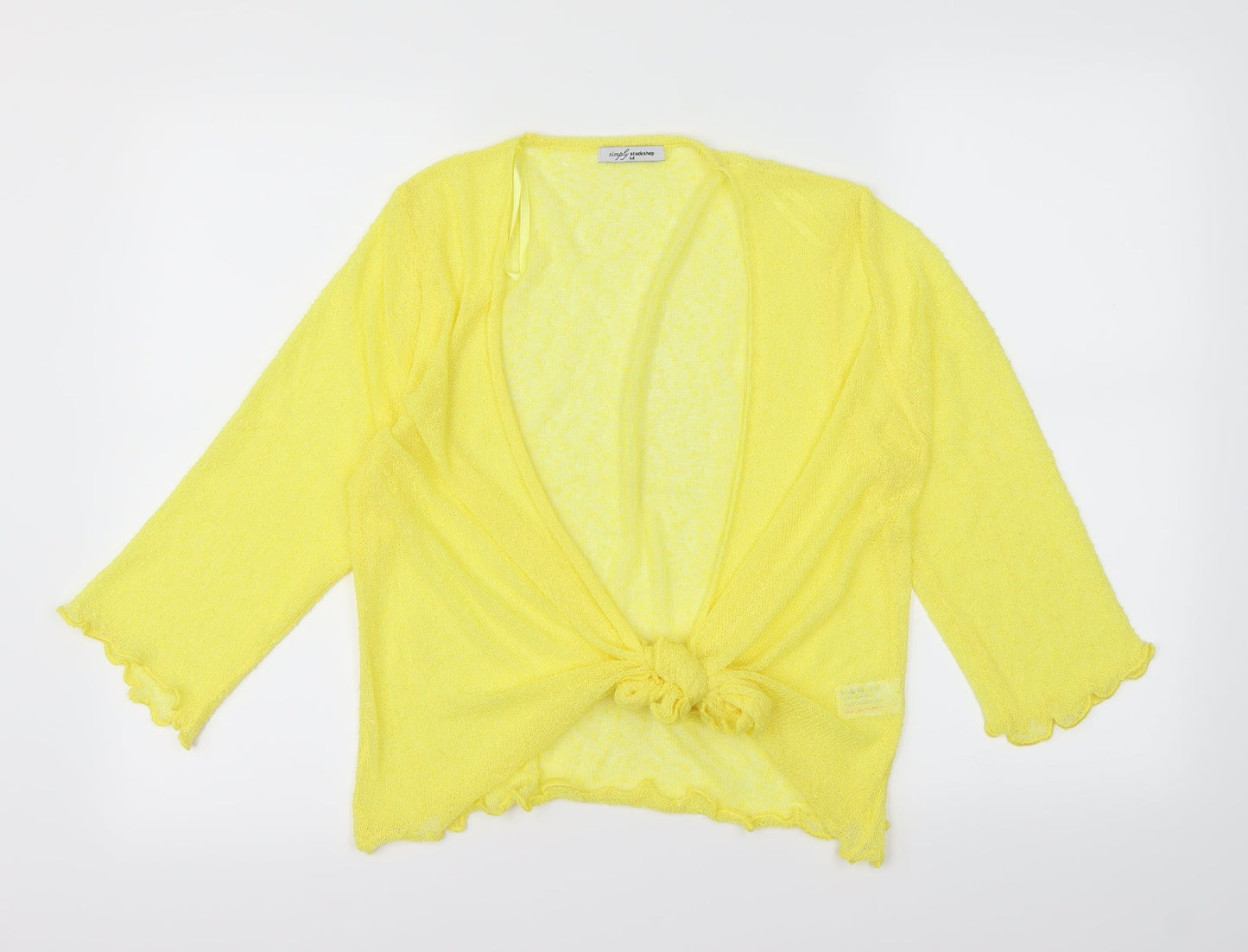 Simply Stockshop Womens Yellow   Cape Jumper Size M