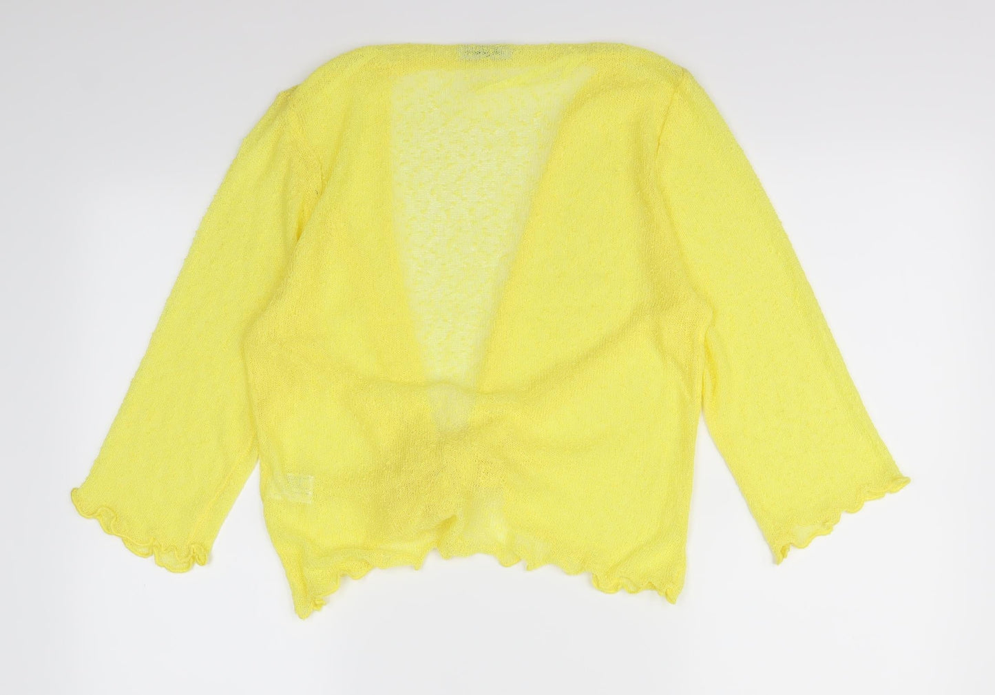 Simply Stockshop Womens Yellow   Cape Jumper Size M