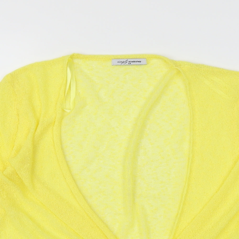 Simply Stockshop Womens Yellow   Cape Jumper Size M