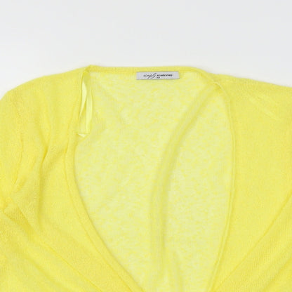 Simply Stockshop Womens Yellow   Cape Jumper Size M