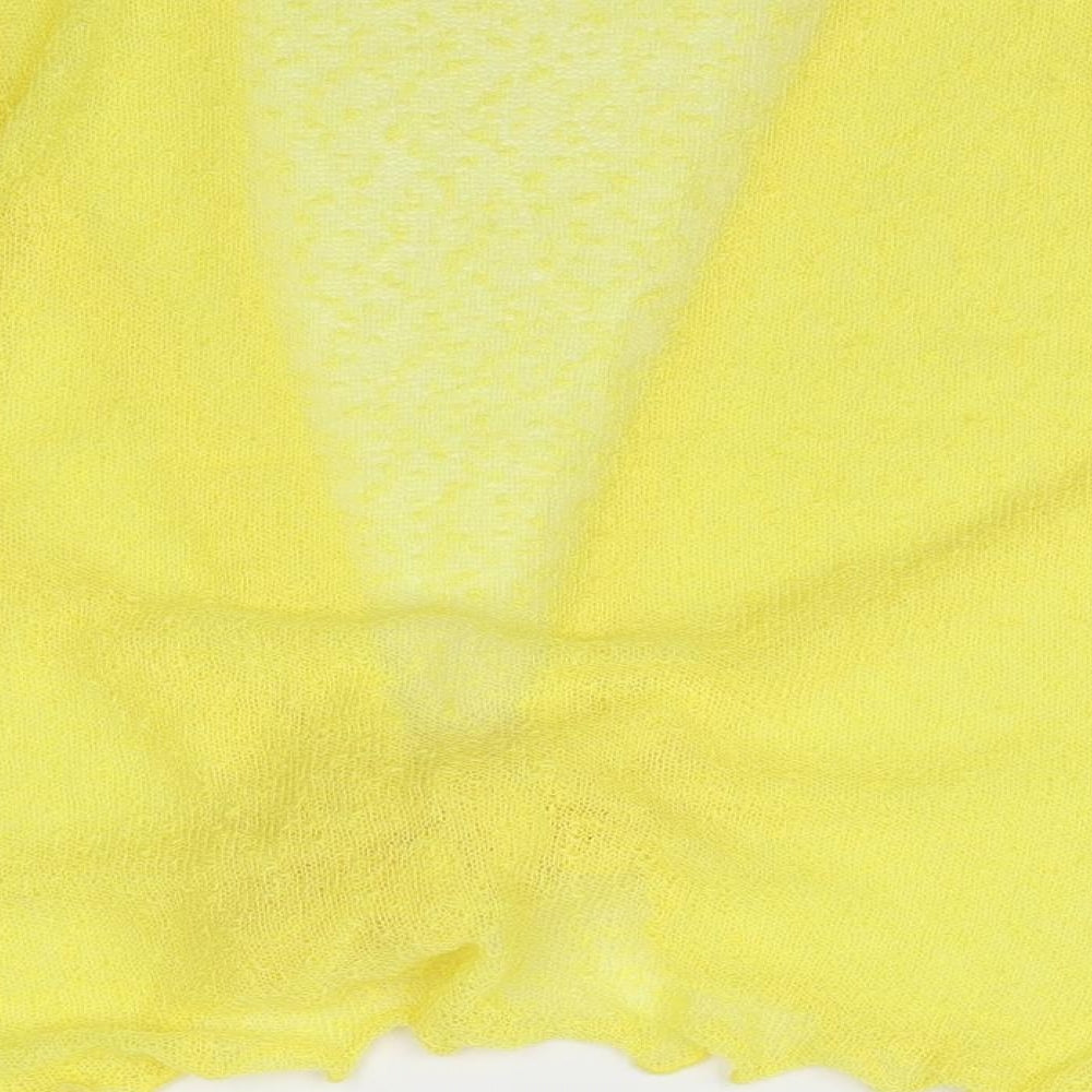 Simply Stockshop Womens Yellow   Cape Jumper Size M