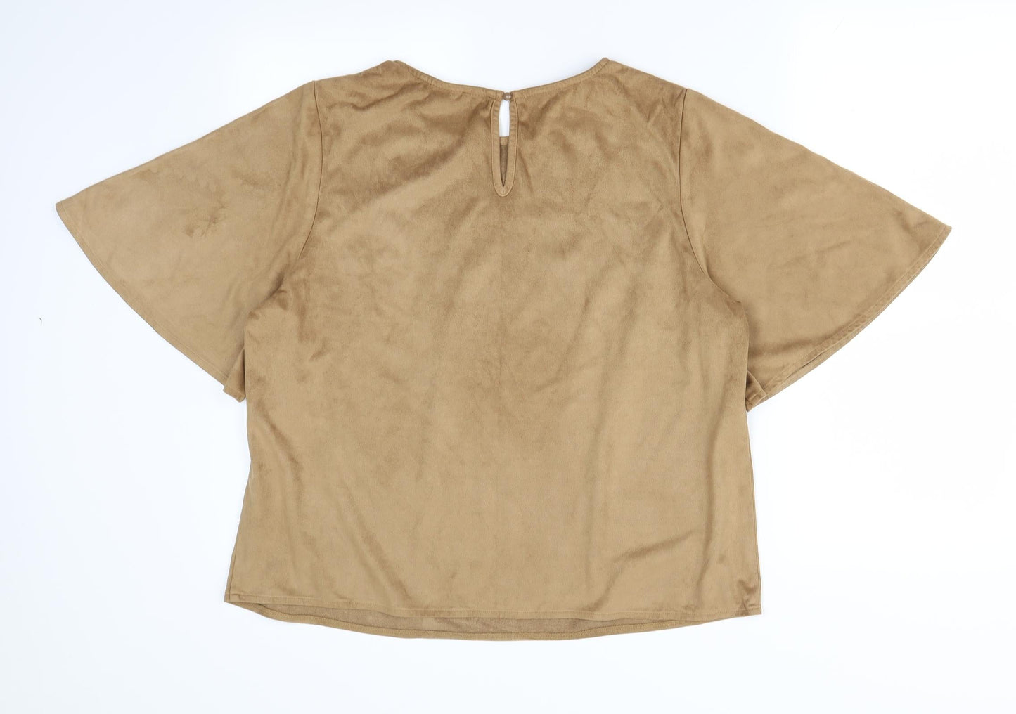 Papaya Womens Beige   Basic T-Shirt Size 16