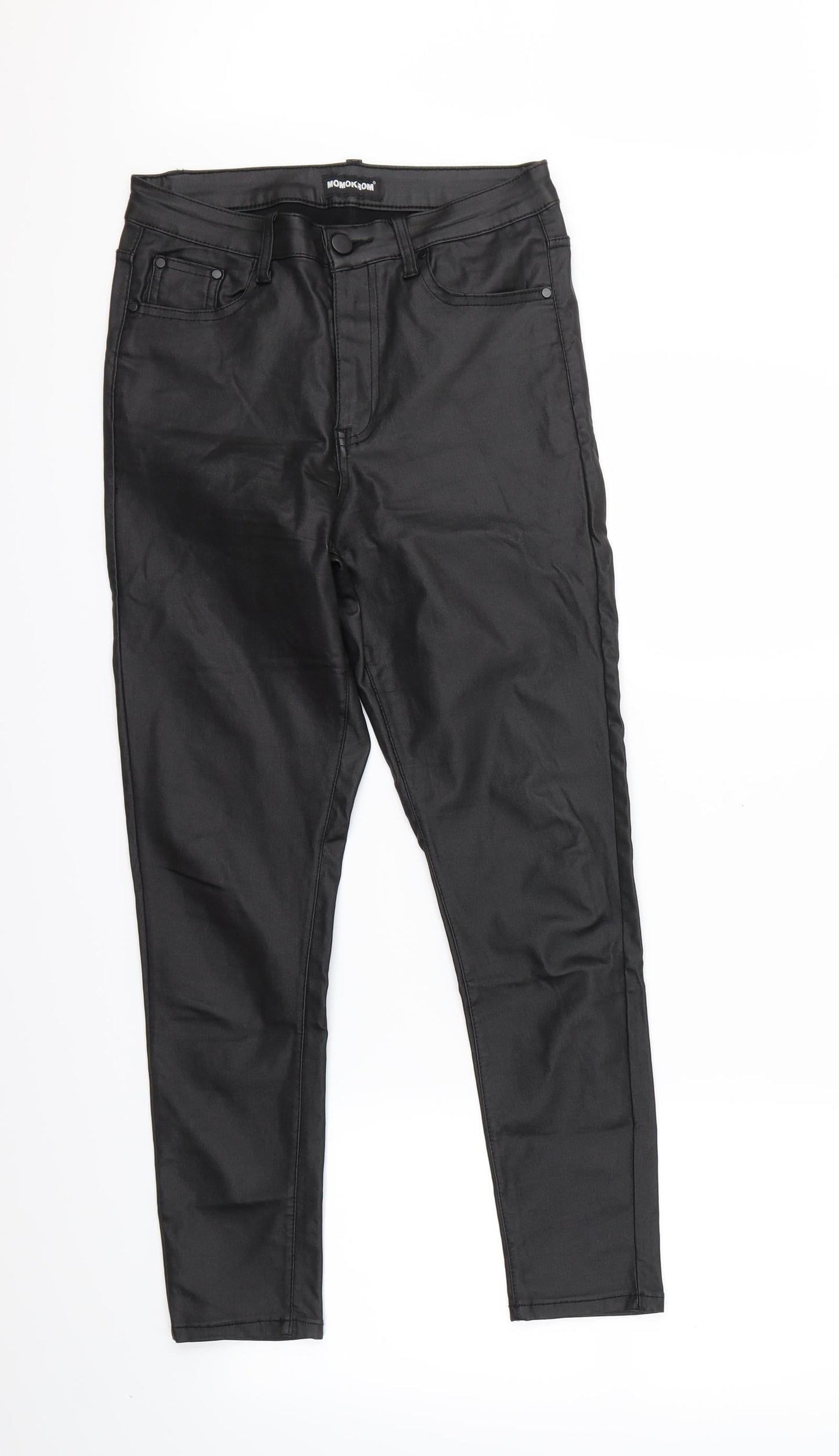 Momokrom Womens Black   Jegging Trousers Size 12 L25 in