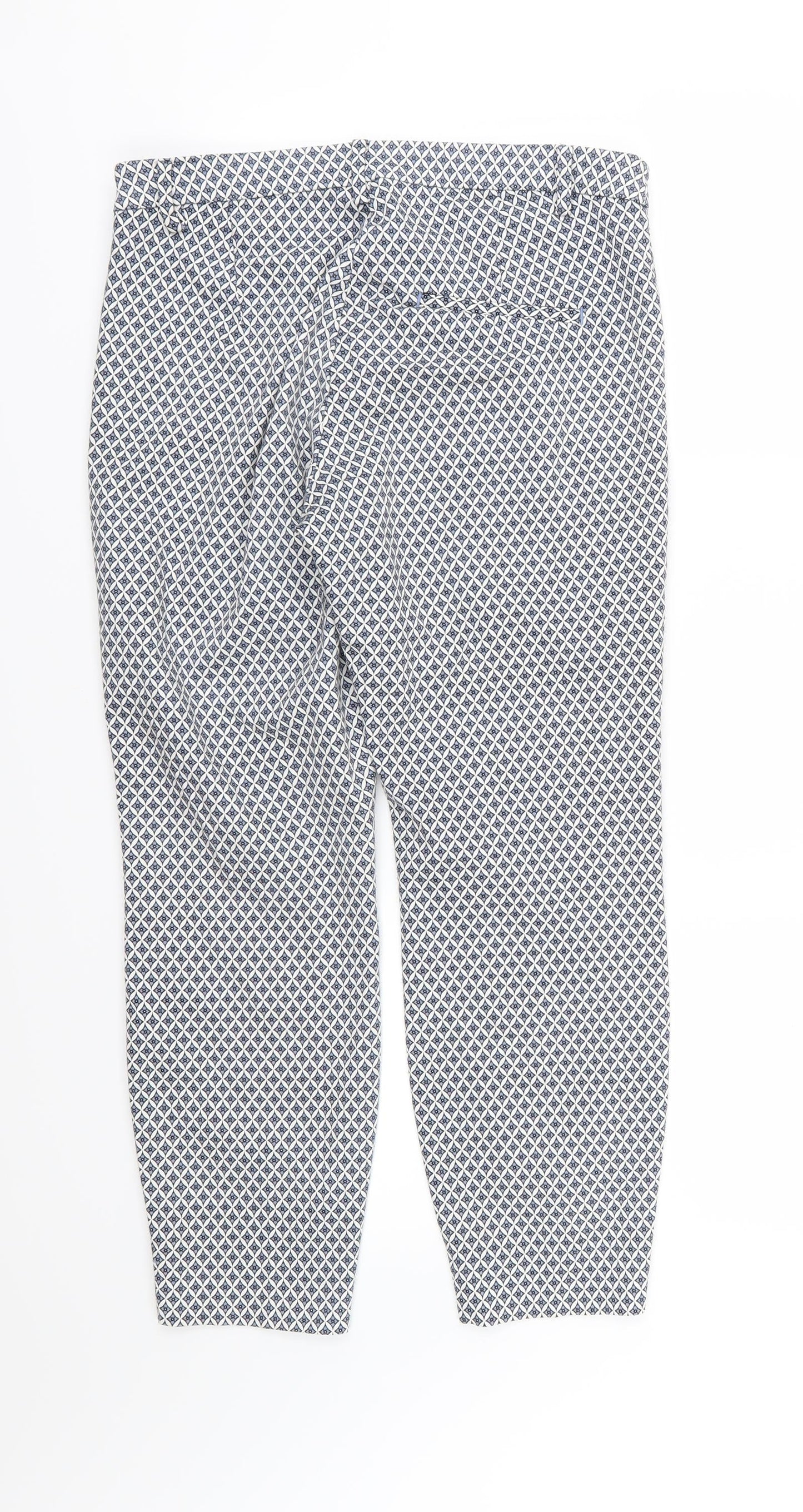 Womens UK Size 12 H&M Regular Fit  Blue Trousers