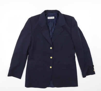 Additional front view of Ravens women’s blue jacket suit jacket, size UK 10