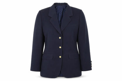 Front view of Ravens women’s blue jacket suit jacket, size UK 10