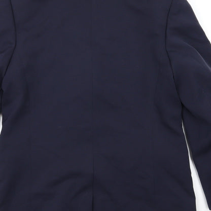 Brand and care label for Ravens women’s blue jacket suit jacket, size UK 10