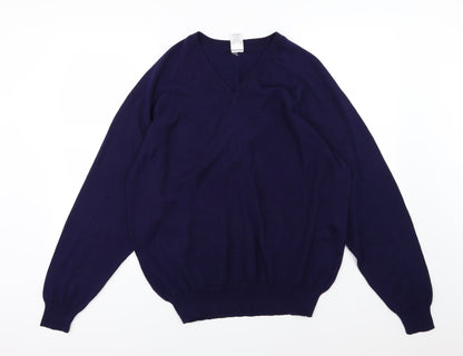 Classics Mens Blue  Knit Pullover Jumper Size XL