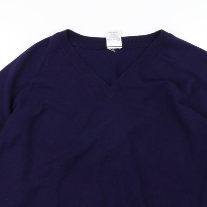 Classics Mens Blue  Knit Pullover Jumper Size XL