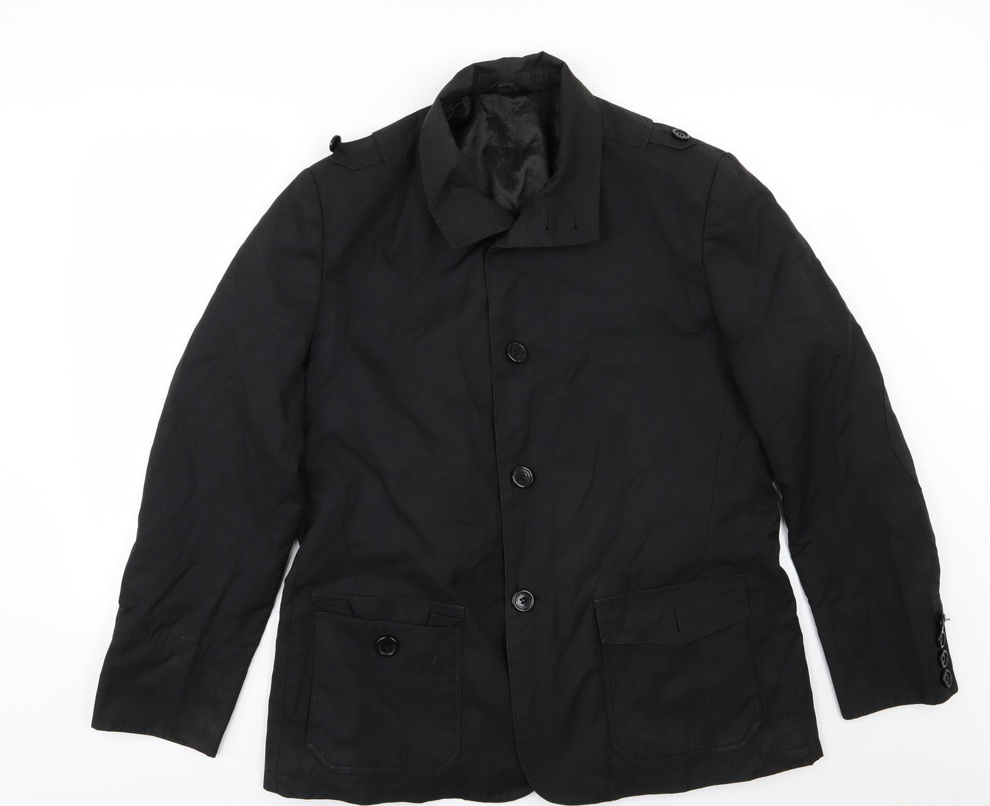 Remus Uomo Womens Black   Overcoat Coat Size XL