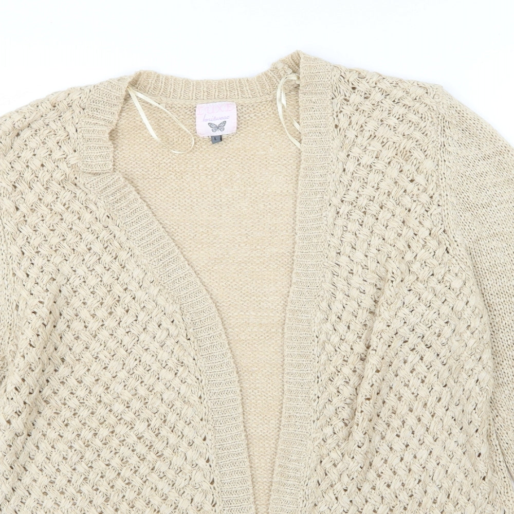 LUXE  Womens Blue  Knit Cardigan Jumper Size L