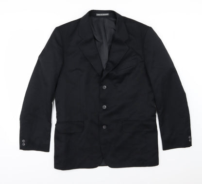 Mens UK Size 38 Preworn Regular Black Suit Jacket