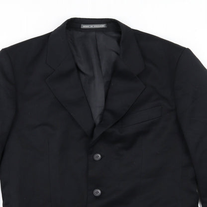 Mens UK Size 38 Preworn Regular Black Suit Jacket