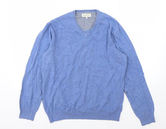 Aspen & Court Mens Blue  Knit Pullover Jumper Size S
