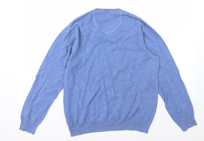 Aspen & Court Mens Blue  Knit Pullover Jumper Size S