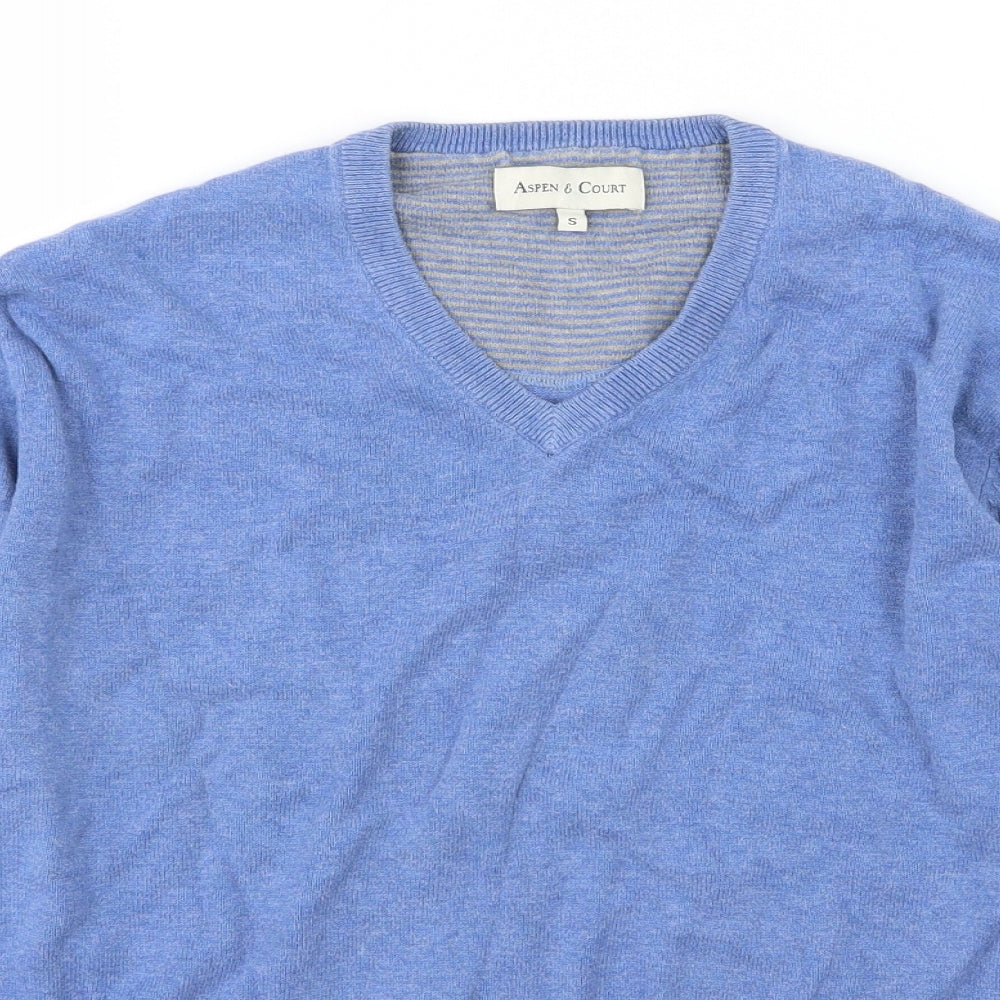 Aspen & Court Mens Blue  Knit Pullover Jumper Size S