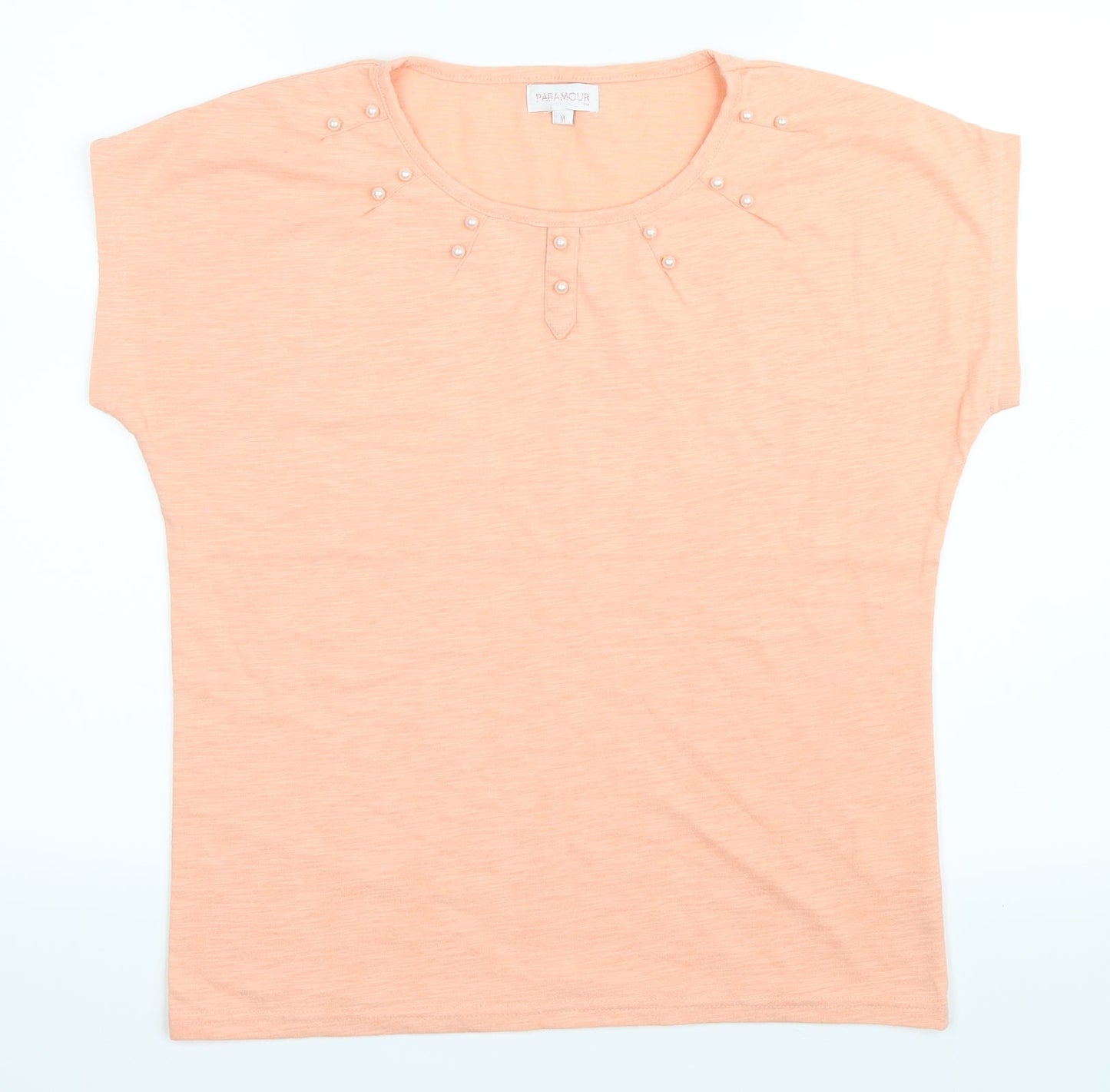 Womens UK Size M Paramour Orange Basic T-Shirt