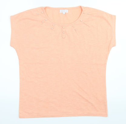 Womens UK Size M Paramour Orange Basic T-Shirt