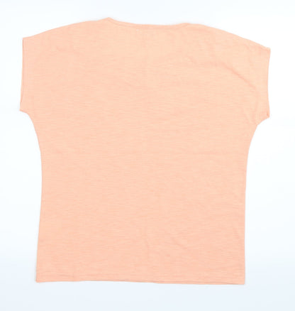 Womens UK Size M Paramour Orange Basic T-Shirt
