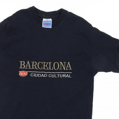 Safon  Mens Blue    T-Shirt Size S