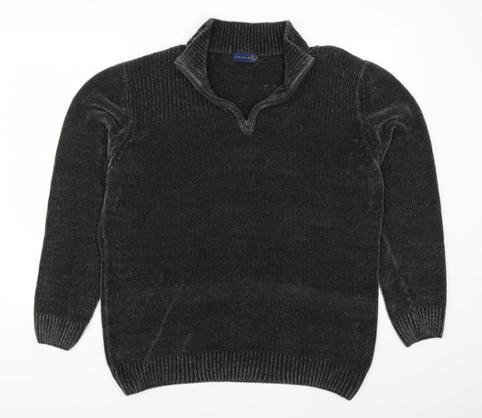 Lincoln Mens Grey   Pullover Jumper Size L