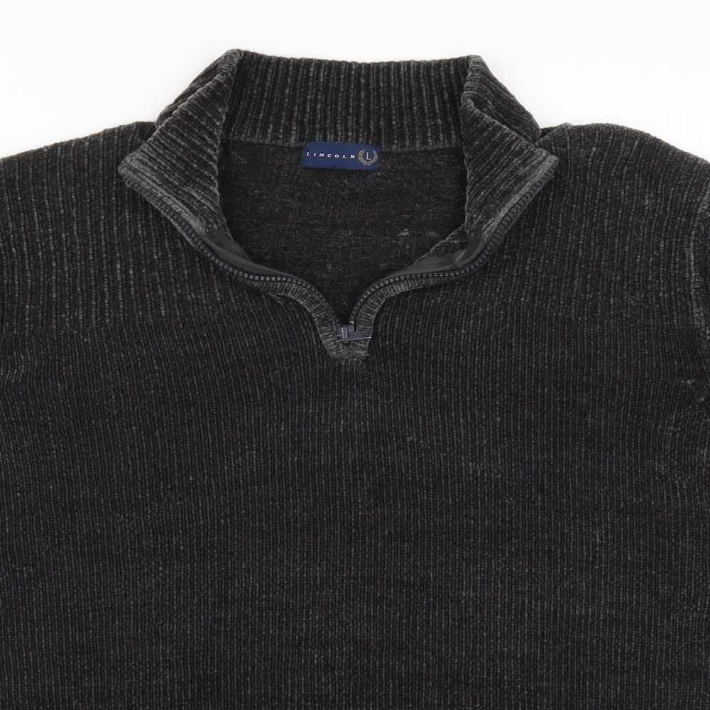 Lincoln Mens Grey   Pullover Jumper Size L