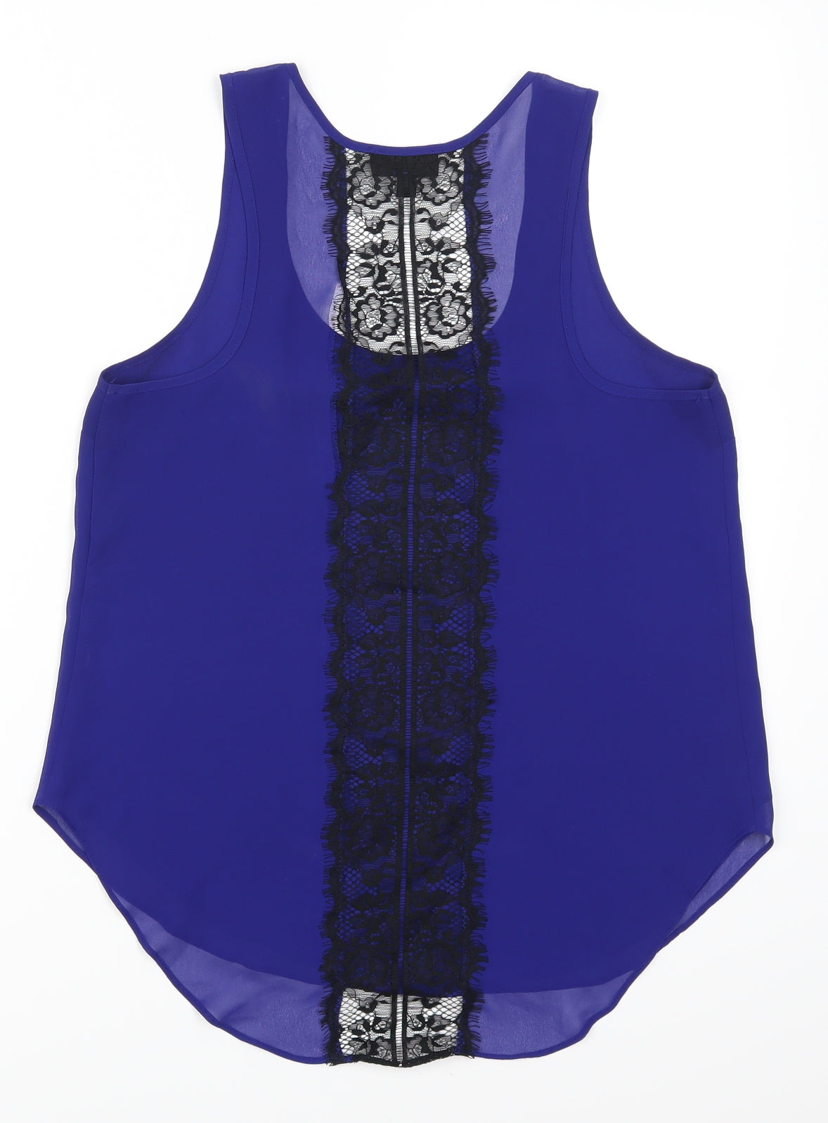 Womens UK Size 8 Topshop Blue Basic Tank