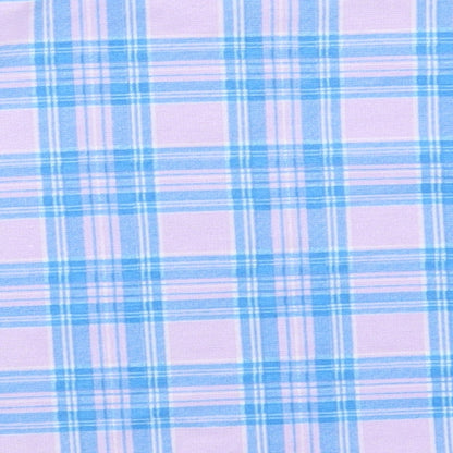 Boohoo Womens Purple Check  Cropped T-Shirt Size 14
