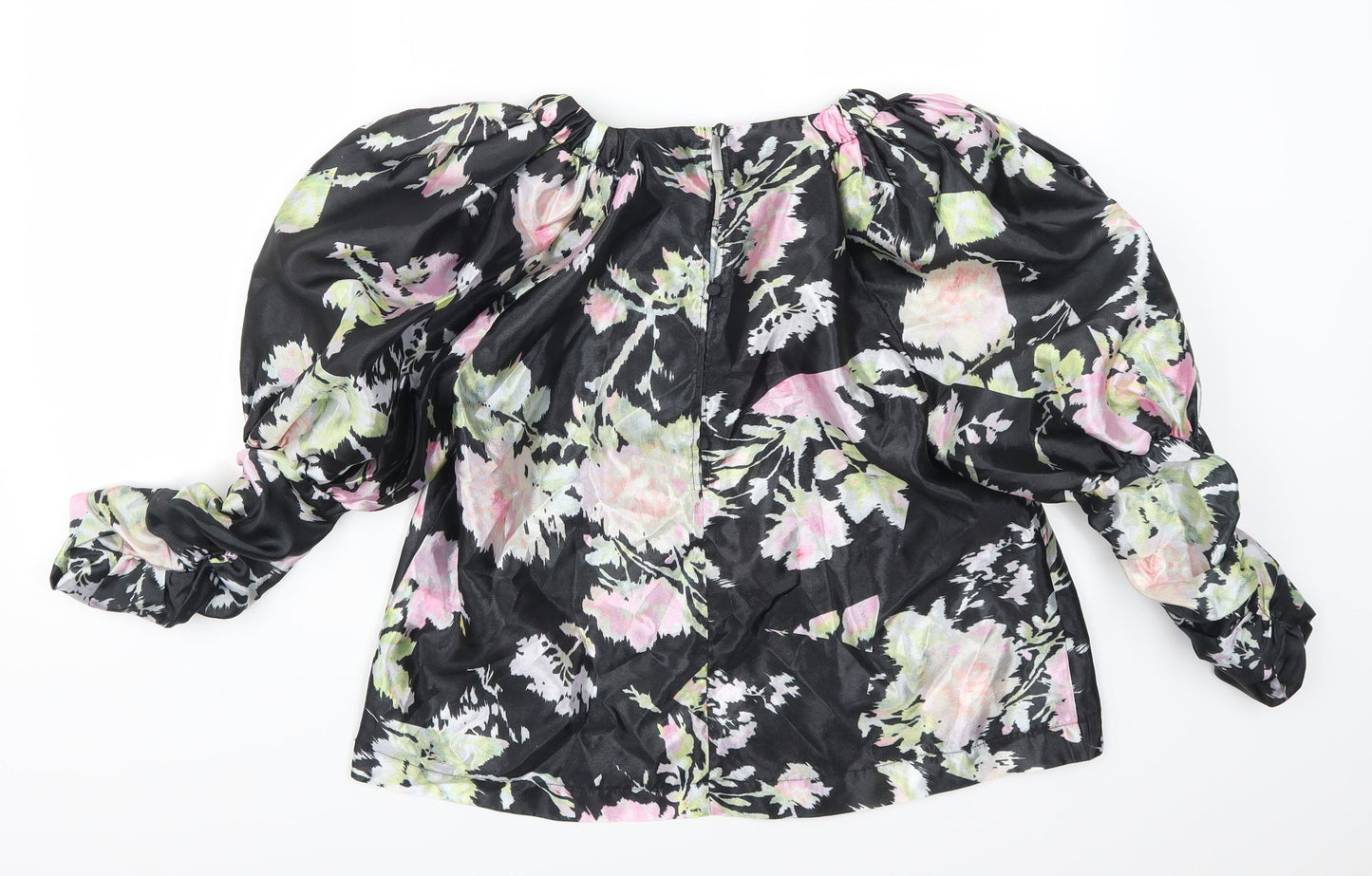Womens UK Size 12 Topshop Black Basic Blouse