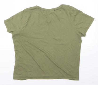 Womens UK Size M Amisu Green Basic T-Shirt