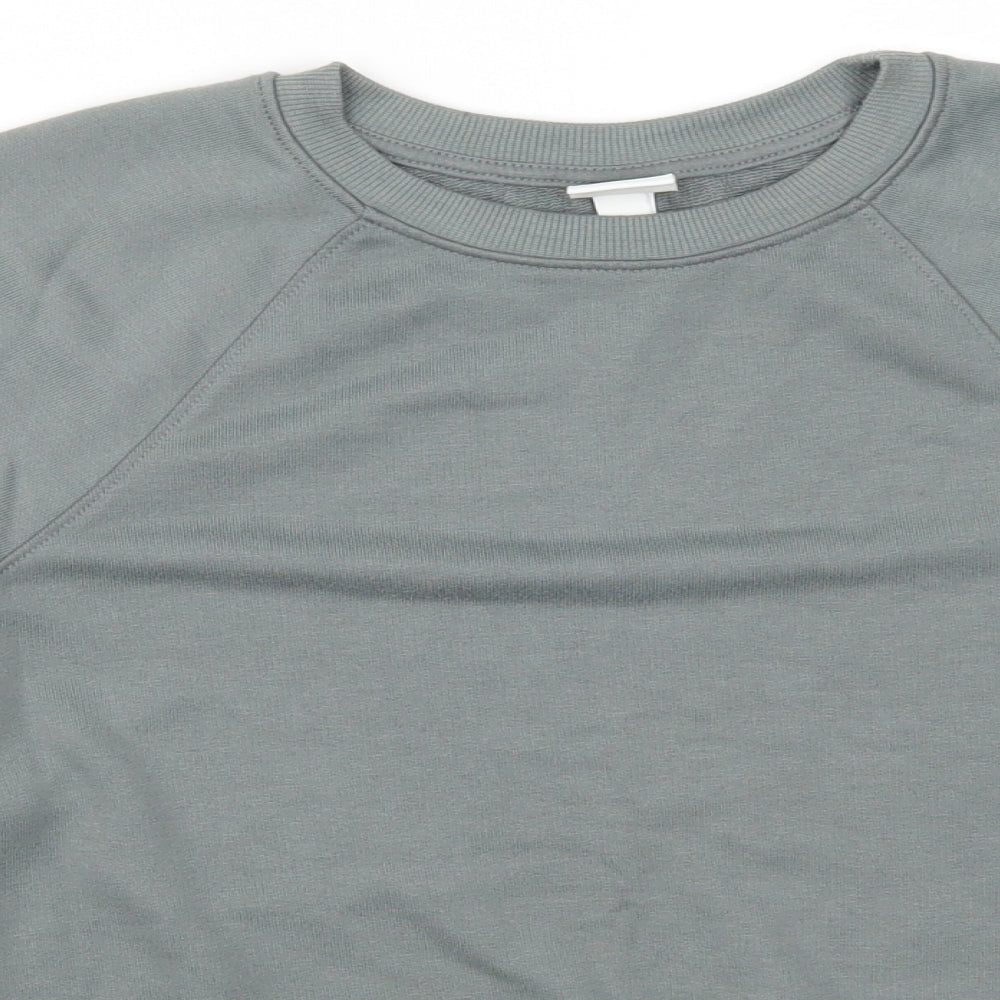 H&M Womens Green   Pullover Sweatshirt Size XS