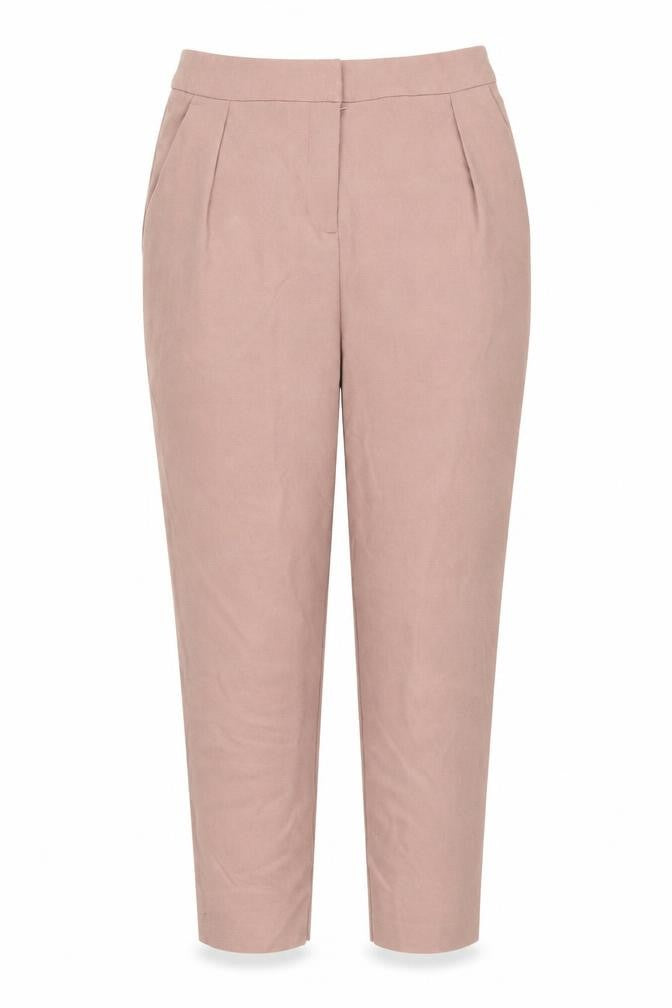 Womens UK Size 8 Topshop Regular Fit Cropped Pink Trousers