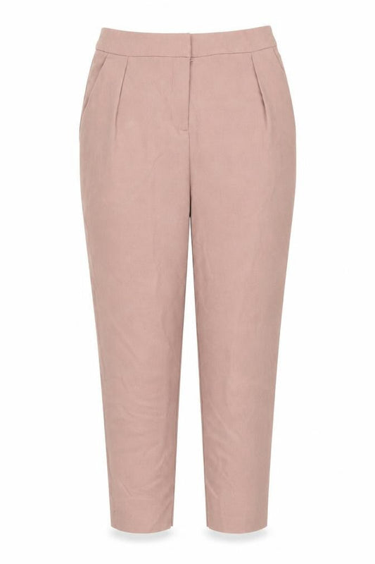 Womens UK Size 8 Topshop Regular Fit Cropped Pink Trousers