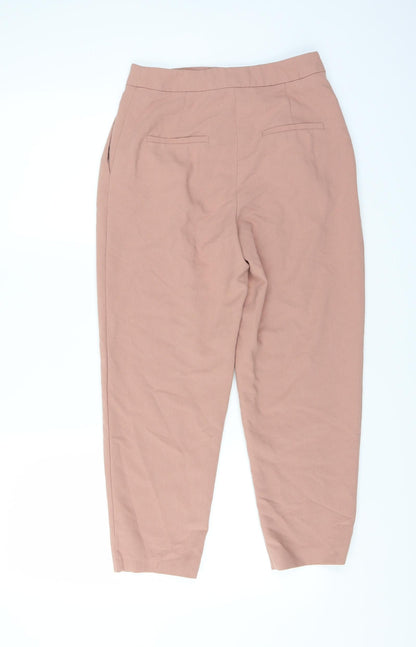 Topshop Womens Pink   Cropped Trousers Size 8 L24 in