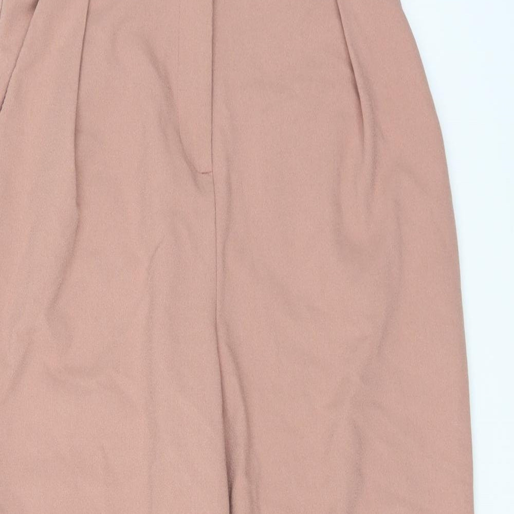 Topshop Womens Pink   Cropped Trousers Size 8 L24 in