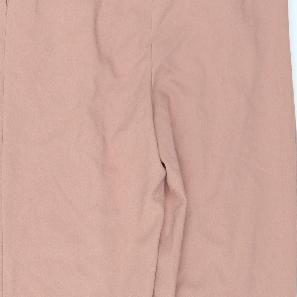 Topshop Womens Pink   Cropped Trousers Size 8 L24 in