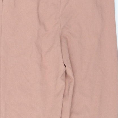 Topshop Womens Pink   Cropped Trousers Size 8 L24 in