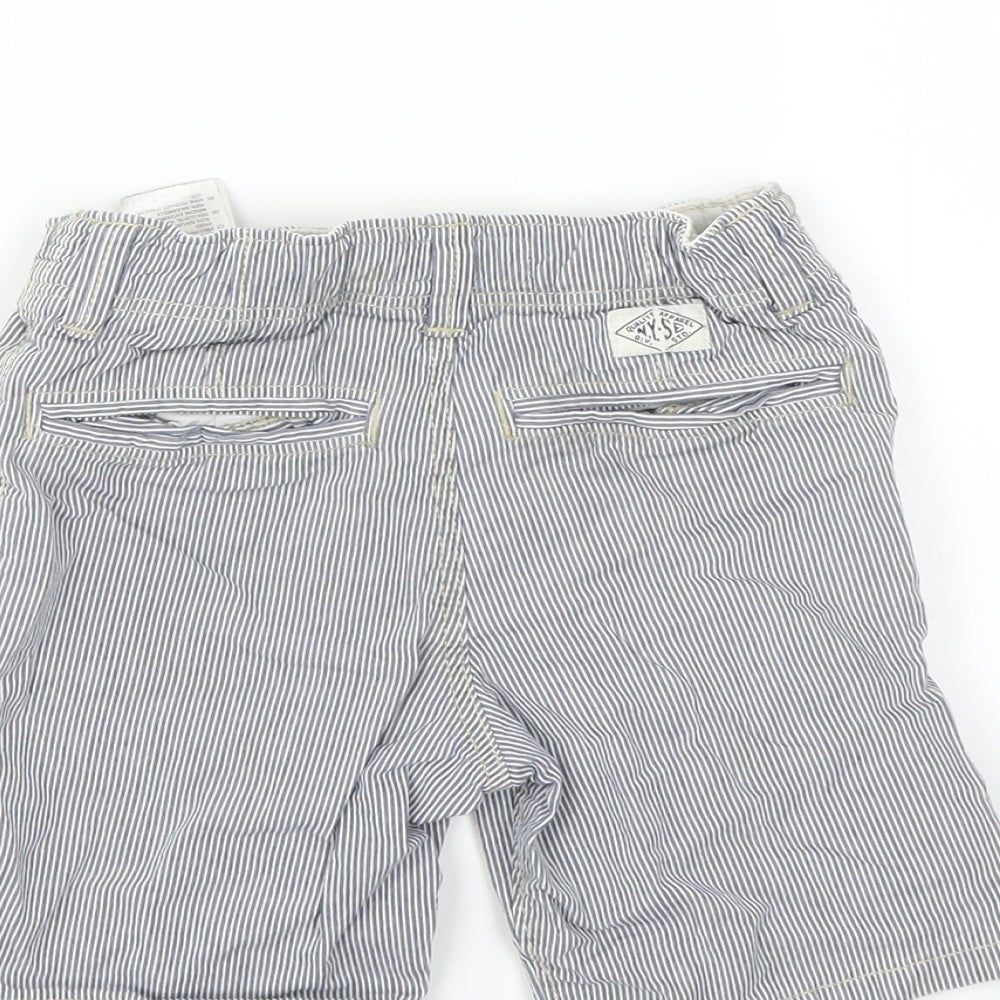 H&M Boys Blue Striped  Bermuda Shorts Size 3-4 Years