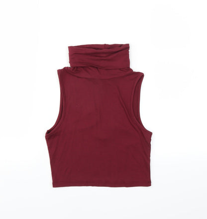 Missguided Womens Purple   Basic Tank Size 8  - CROPPED